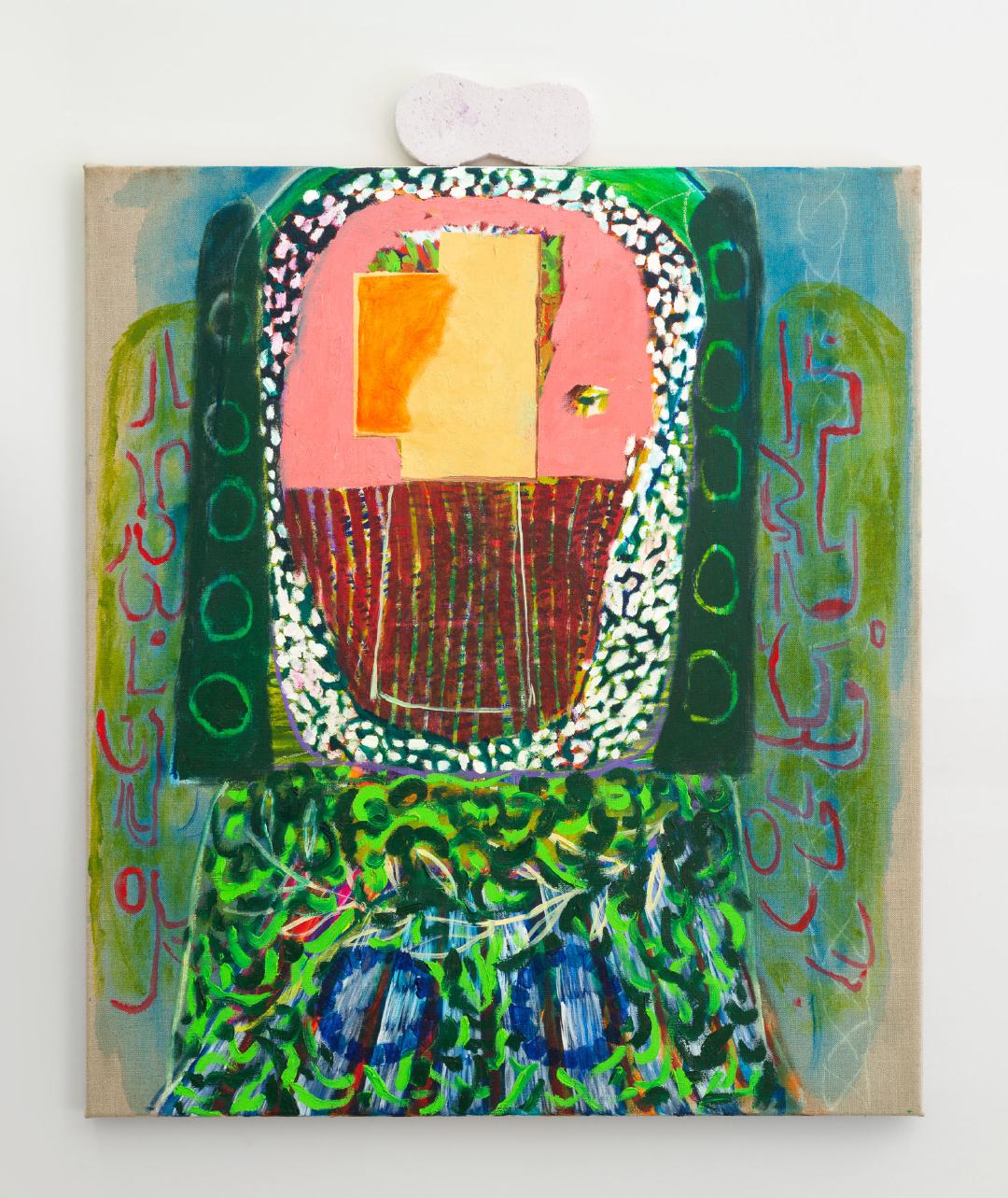 Peachtheif, 2020 oil and acrylic on linen 1000 x 900 