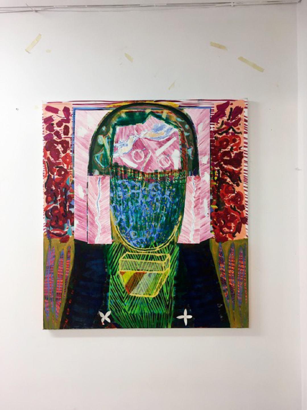 Untitled 2020
oil and acrylic on linen
800 x 900mm 