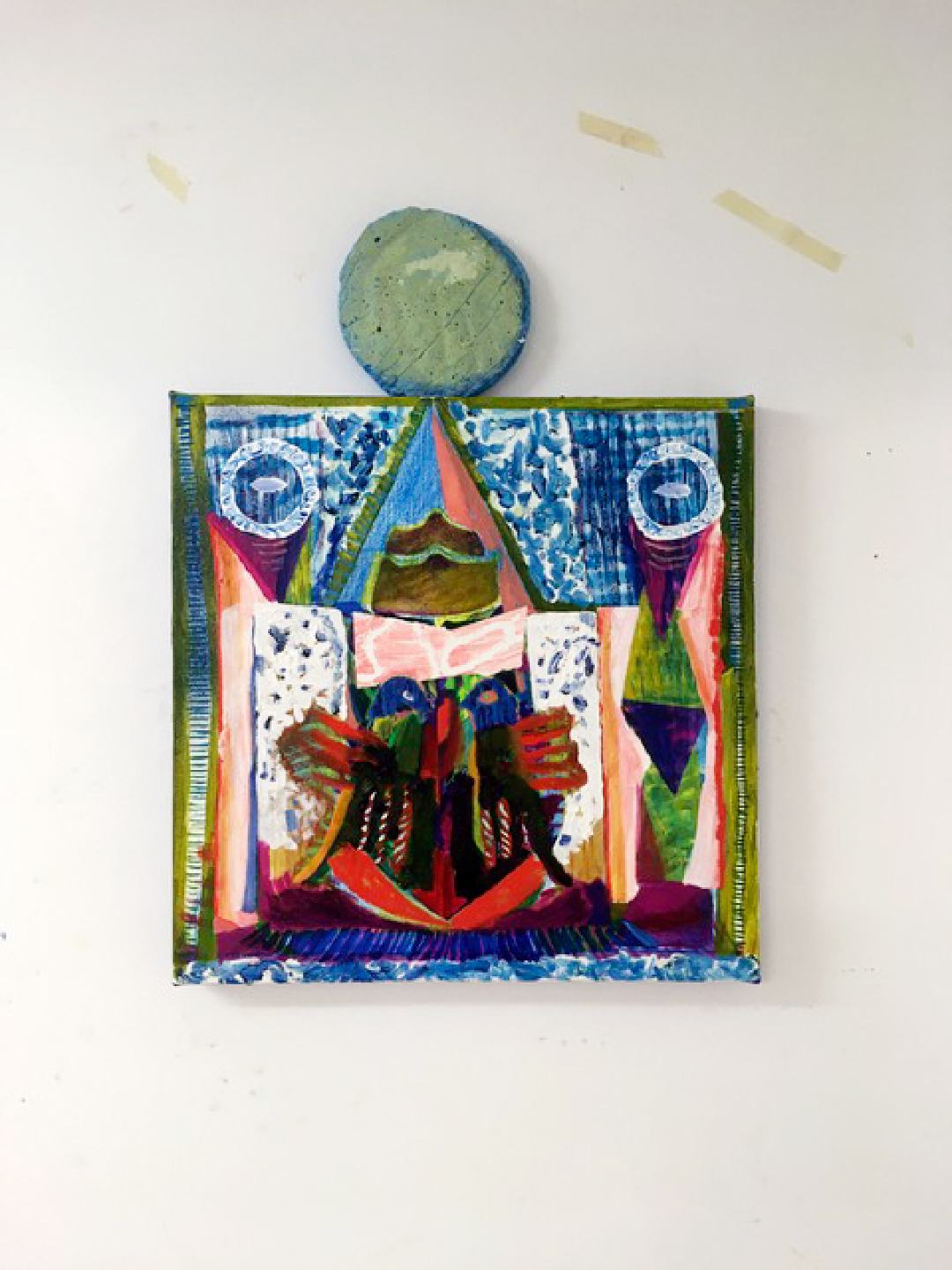 Untitled 2020
oil and acrylic on linen
500 x 500mm 