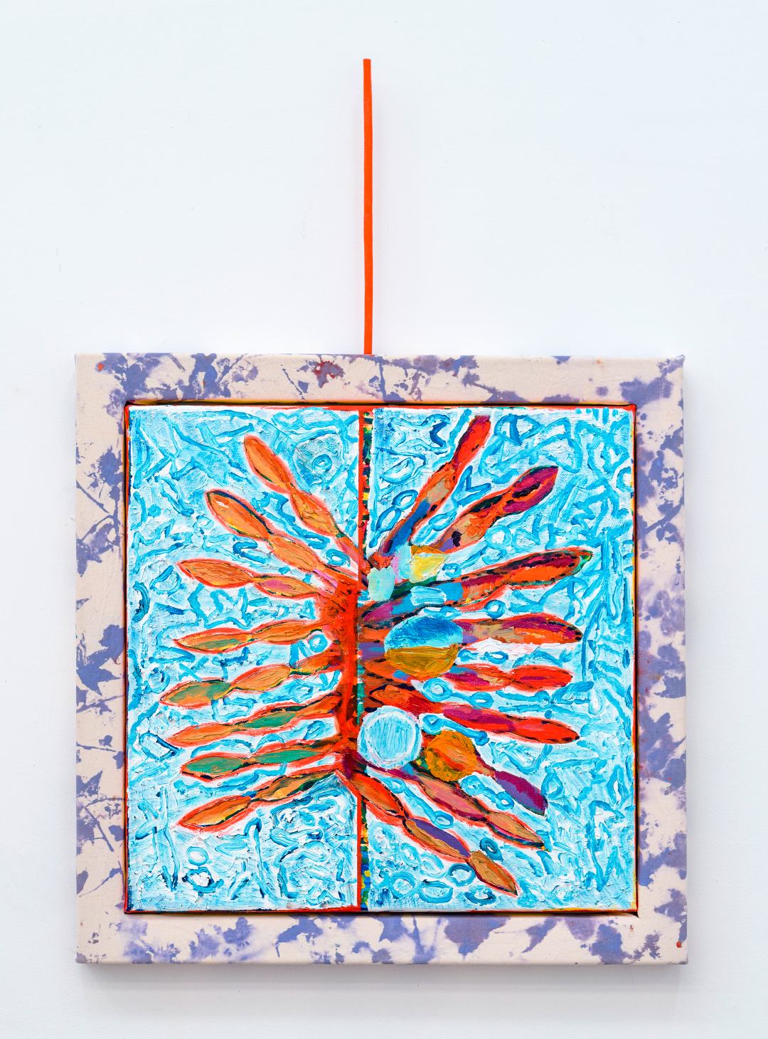 Mirror/Palm, 2022
oil and acrylic on linen and canvas
600 x 600mm